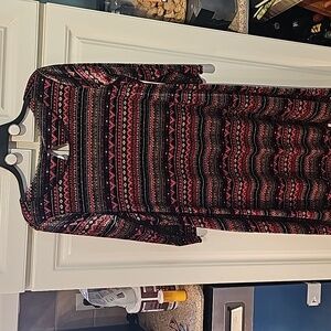 Velour dress, keyhole back size M